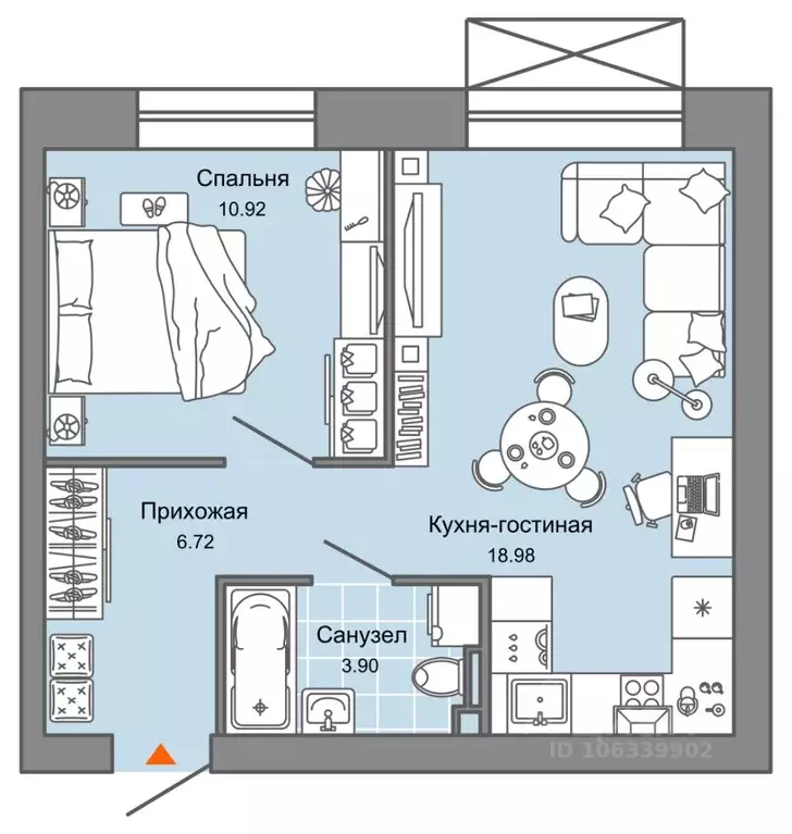 2-к кв. Кировская область, Киров ул. 4-й Пятилетки, 84 (41.0 м) - Фото 0