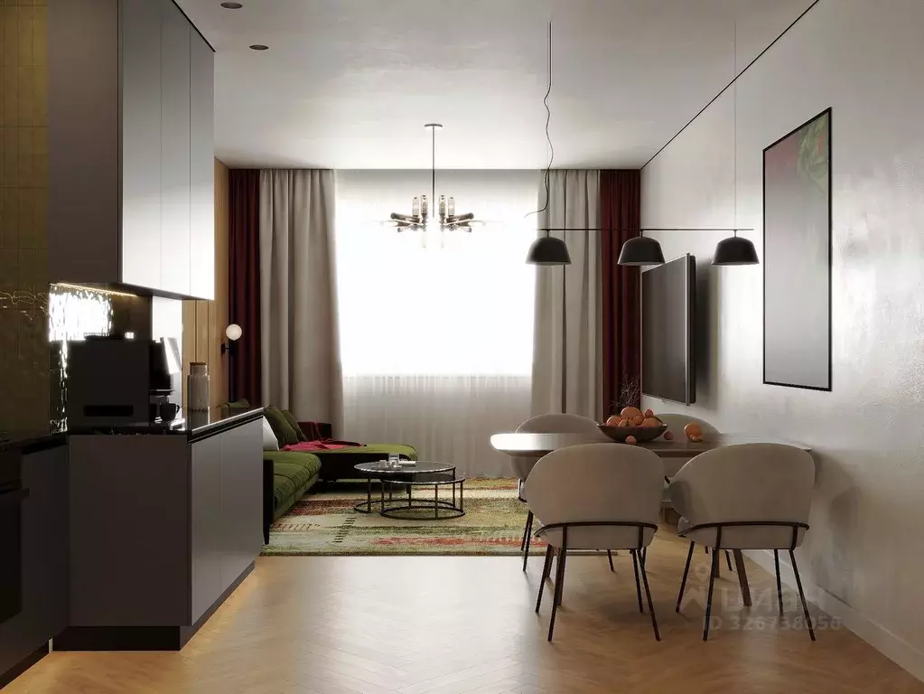 2-к кв. Калининградская область, Калининград Октябрьская ул., 12 (91.0 ... - Фото 2