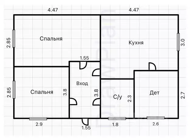 Дом, 53.2 м - Фото 1