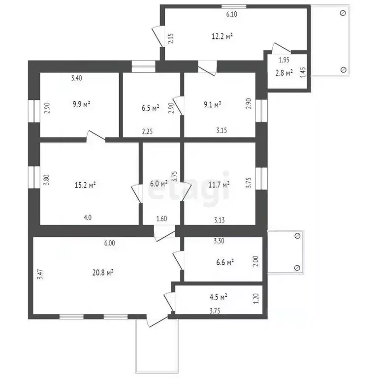 Дом в Крым, Бахчисарай ул. Висовина, 19 (116 м) - Фото 1