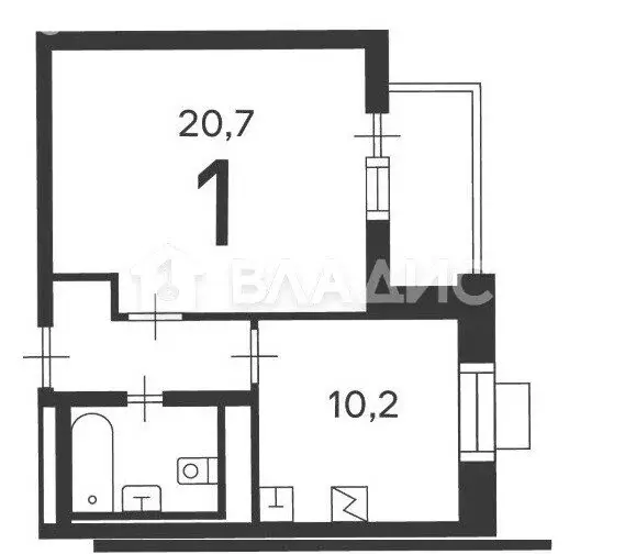 1-комнатная квартира: Москва, улица Кедрова, 16к3 (39.5 м) - Фото 1
