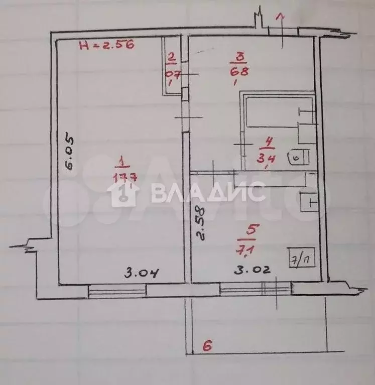 1-к. квартира, 37,8 м, 5/9 эт. - Фото 0