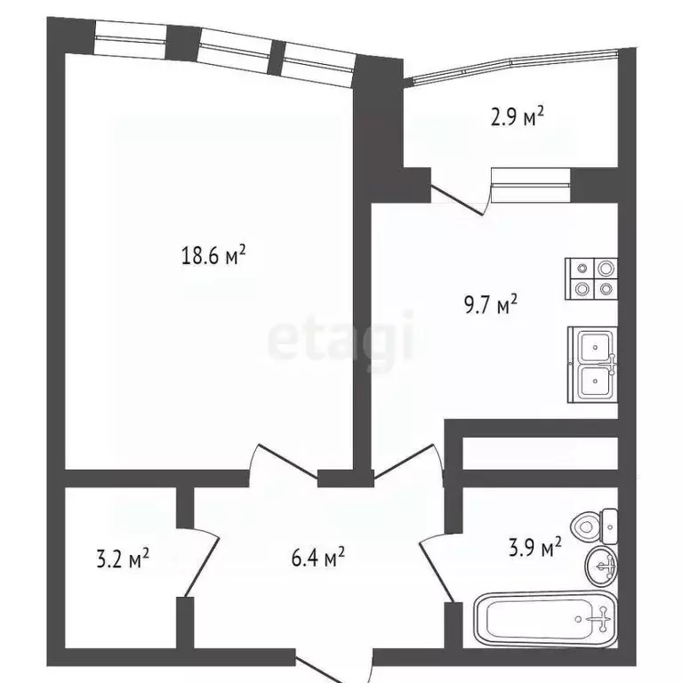 1-к кв. Московская область, Одинцовский городской округ, ВНИИССОК пгт ... - Фото 2