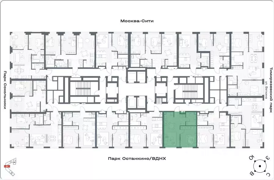 1-к кв. Москва Тэйт жилой комплекс (42.09 м) - Фото 2