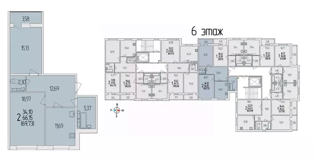 2-к кв. Белгородская область, Белгородский район, Разумное рп ул. ... - Фото 1