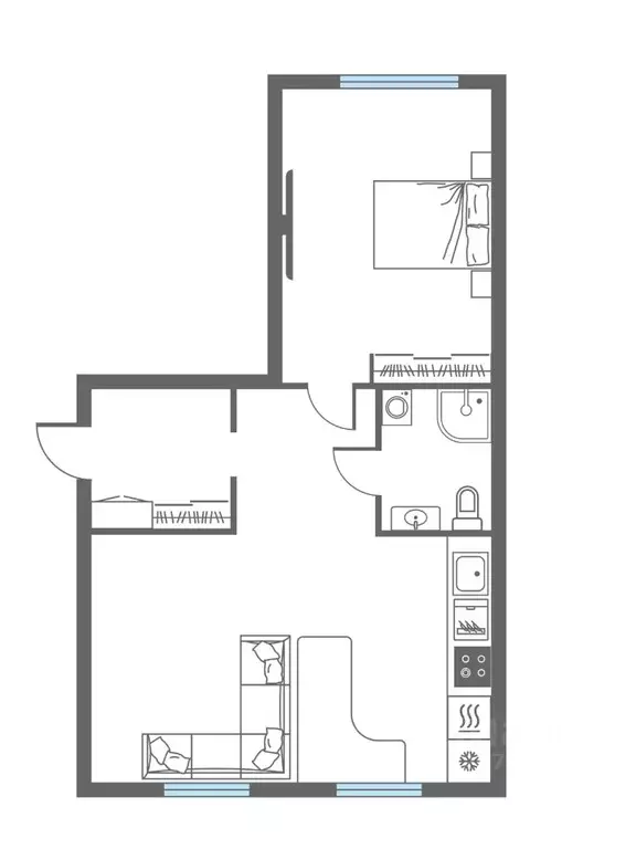2-к кв. Москва ул. Крупской, 8К1 (62.5 м) - Фото 2