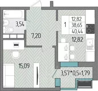 1-к кв. Краснодарский край, Темрюк Сады у моря жилой комплекс (40.44 ... - Фото 1