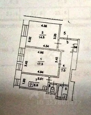 2-к кв. Москва Смоленский бул., 15 (54.0 м) - Фото 2