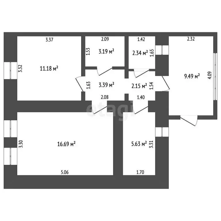 1-комнатная квартира: село Кротовка, Восточная улица, 40 (44.6 м) - Фото 1