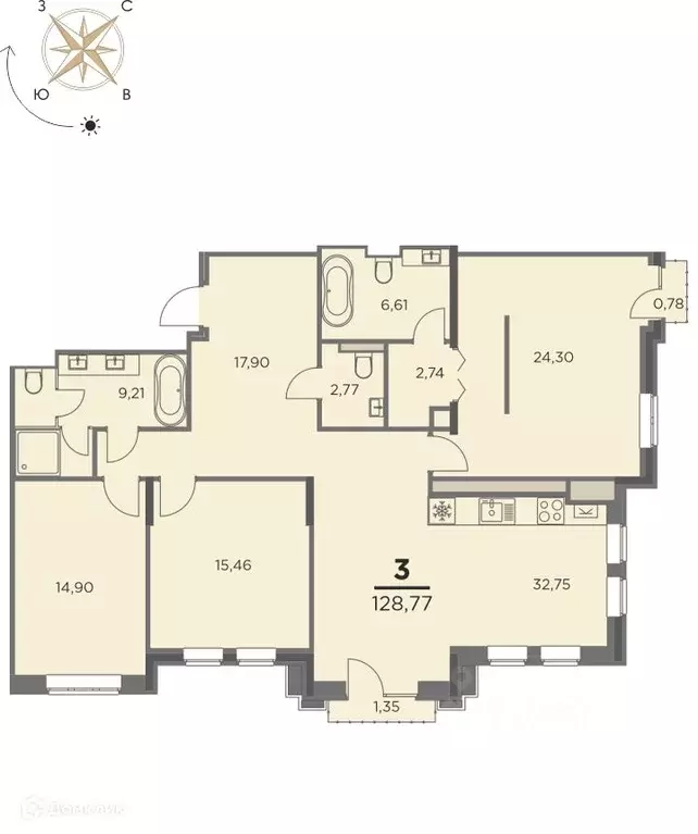 3-к кв. Рязанская область, Рязань Вознесенская ул., 32 (128.77 м) - Фото 1