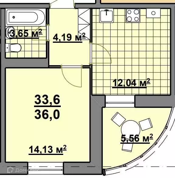 Продаётся 1-к квартира, 39.8 м - Фото 0