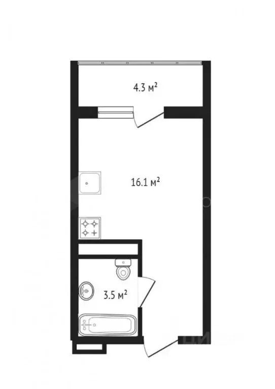 Студия Тюменская область, Тюменский муниципальный округ, д. Патрушева ... - Фото 2