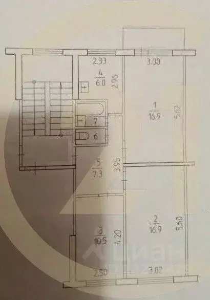 3-к кв. Пермский край, Пермь ул. Гашкова, 22 (60.8 м) - Фото 2