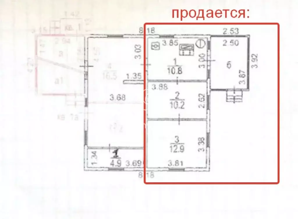 Продается комната в 3-комнатной квартире - Фото 1