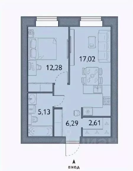 1-к кв. Брянская область, Брянский район, пос. Мичуринский, ... - Фото 1