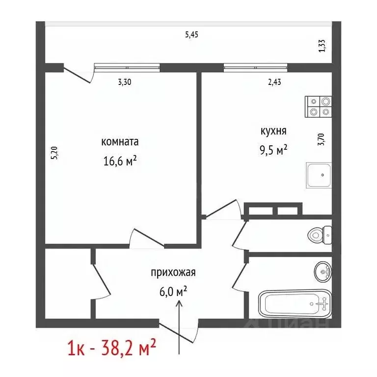 1-к кв. Свердловская область, Екатеринбург ул. Академика Шварца, 2к2 ... - Фото 2