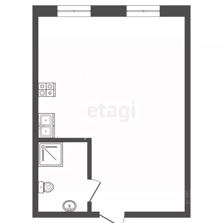 Студия Ставропольский край, Кисловодск ул. Пушкина (33.3 м) - Фото 2