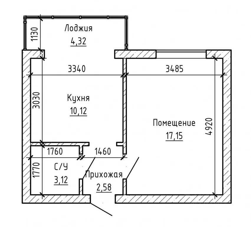 1-к кв. Кабардино-Балкария, Нальчик ул. Чернышевского (36.6 м) - Фото 2