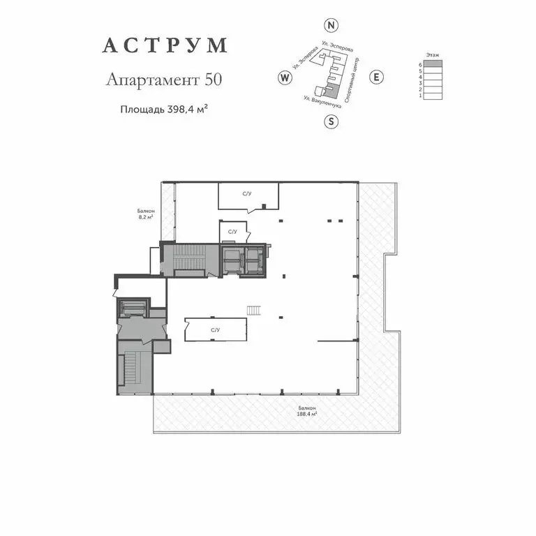3-комнатная квартира: Санкт-Петербург, Эсперова улица, 8 (457.38 м) - Фото 1