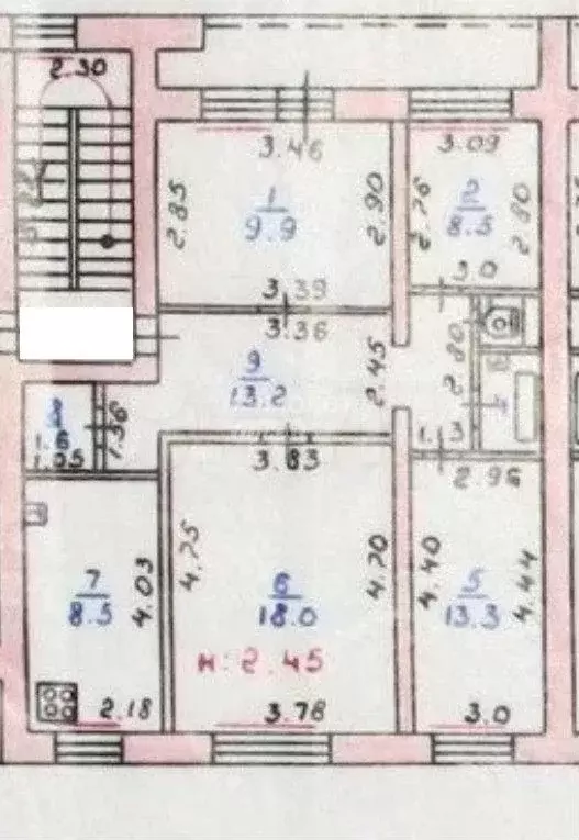 4-к. квартира, 76,7 м, 4/5 эт. - Фото 0