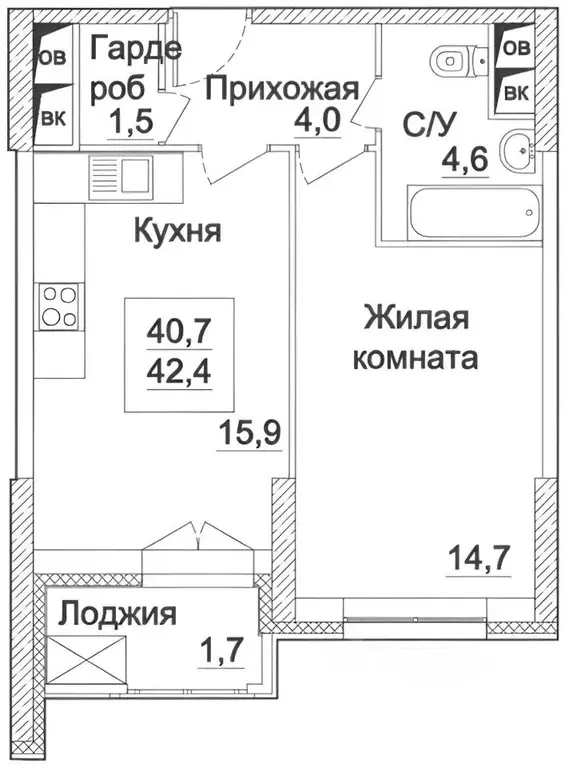 1-к кв. Москва Хорошевское ш., 25Ак3 (41.0 м) - Фото 1