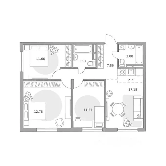 4-к кв. Московская область, Красногорск городской округ, с. ... - Фото 1