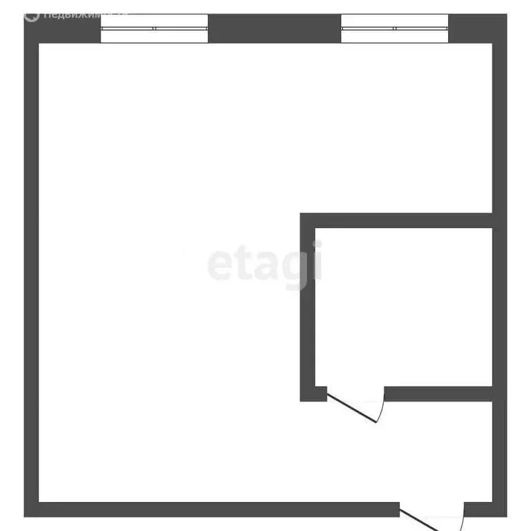 Квартира-студия: Прокопьевск, улица Петренко, 8 (30 м) - Фото 1