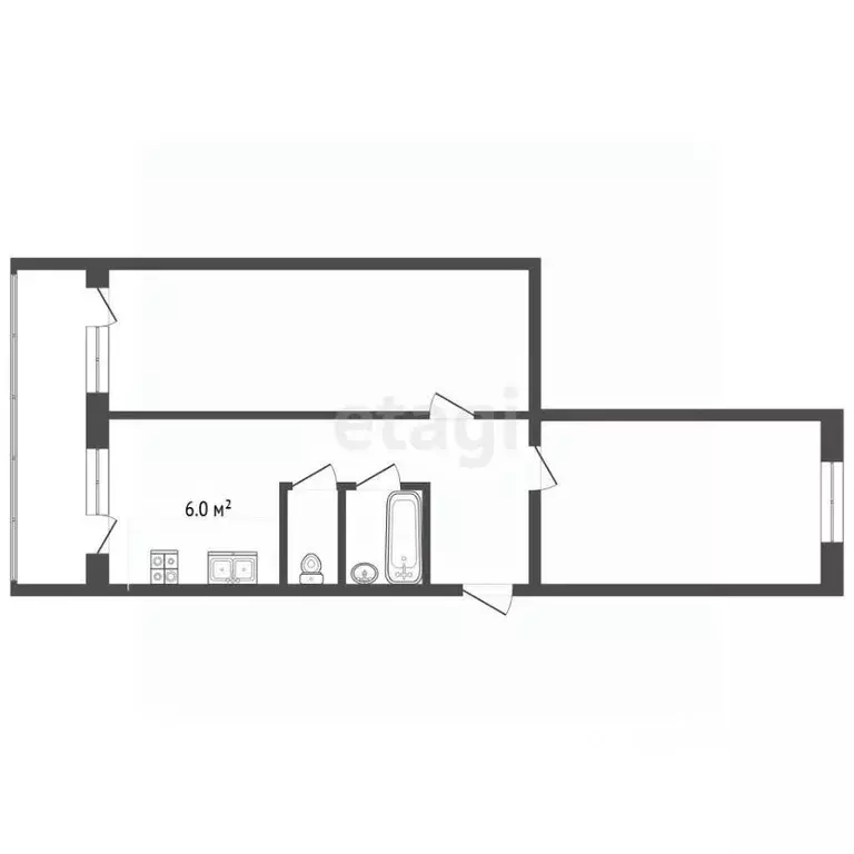 2-к кв. Крым, Ялта ул. Киевская, 88 (53.1 м) - Фото 2