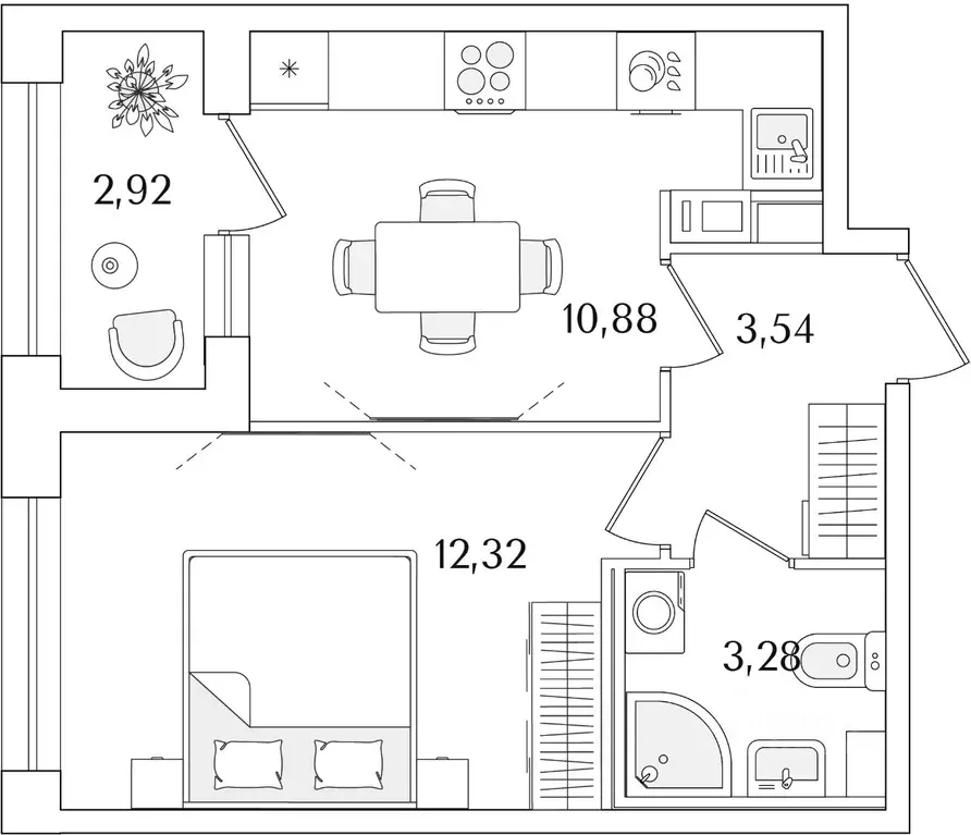 1-к кв. Санкт-Петербург Аурум жилой комплекс (31.48 м) - Фото 1