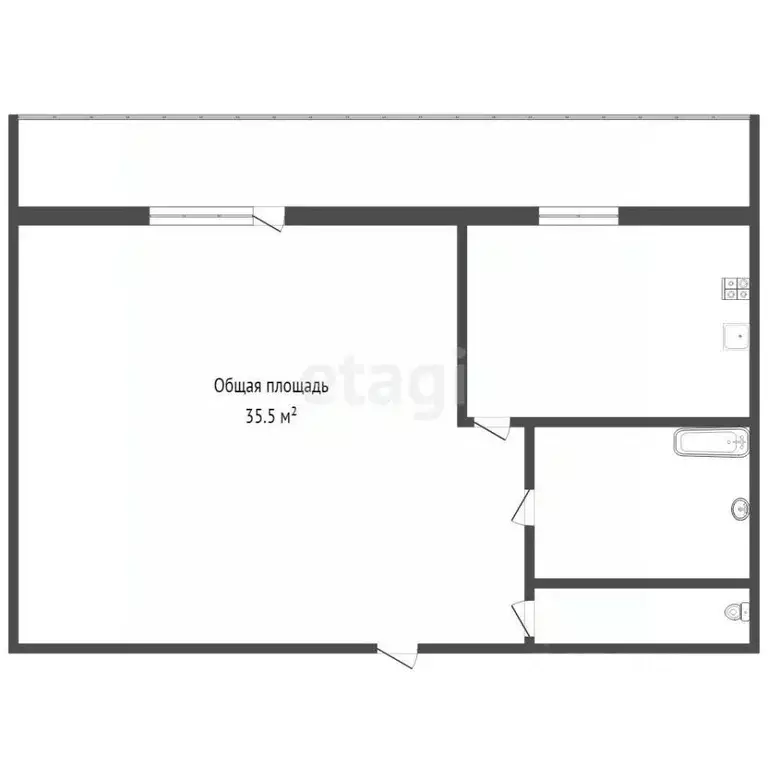 1-к кв. Кемеровская область, Юрга Фестивальная ул., 3 (35.5 м) - Фото 1