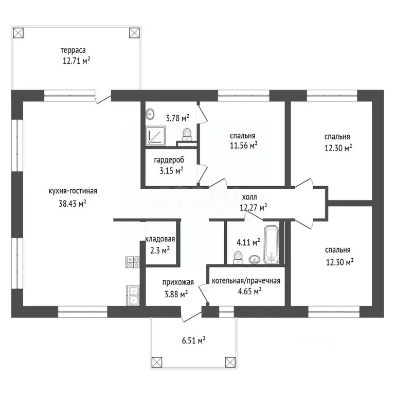 Дом в Тюменская область, Тюменский муниципальный округ, д. Ушакова, ... - Фото 1