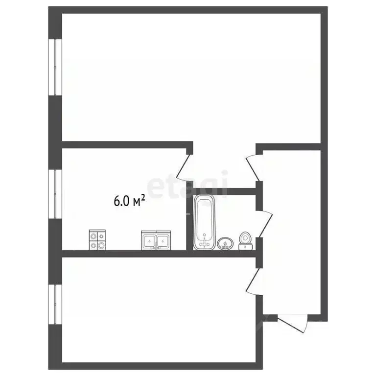 2-к кв. Челябинская область, Челябинск ул. Овчинникова, 13А (43.3 м) - Фото 1