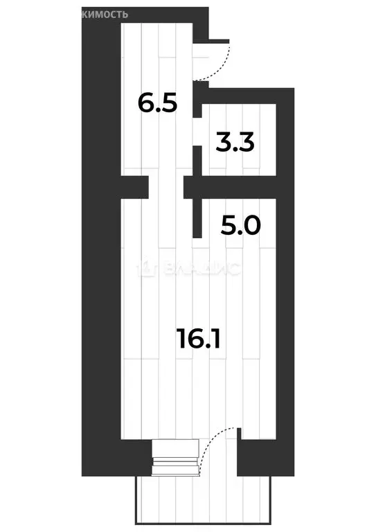 1-комнатная квартира: Благовещенск, улица Василенко, 14/2 (30.9 м) - Фото 1