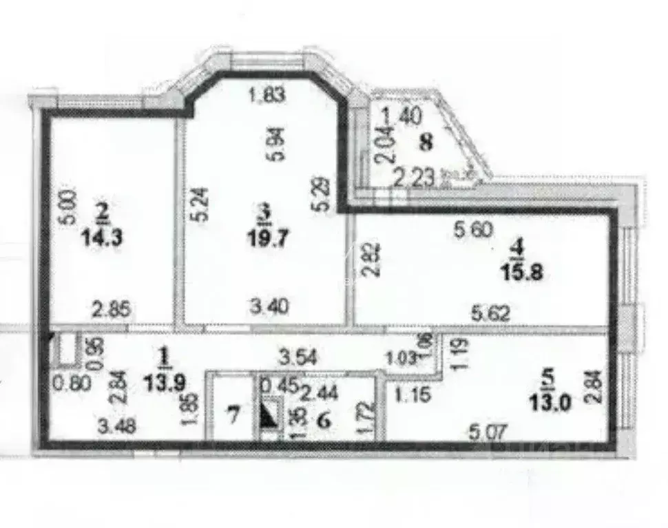 3-к кв. Липецкая область, Липецк ул. 50 лет НЛМК, 2Д (81.8 м) - Фото 2