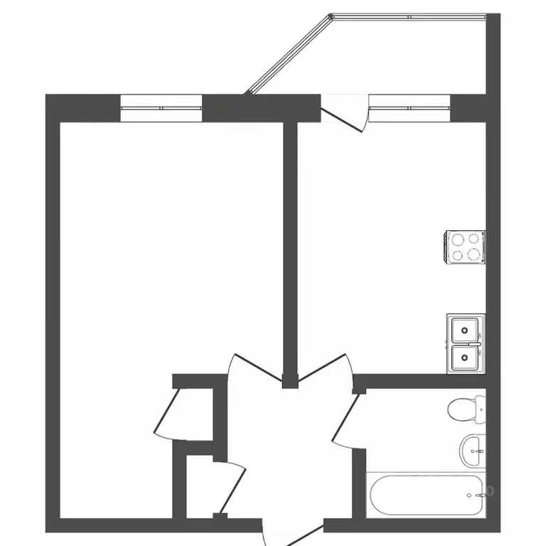 1-к кв. Тюменская область, Тюмень ул. Газопромысловая, 1к1 (36.9 м) - Фото 1