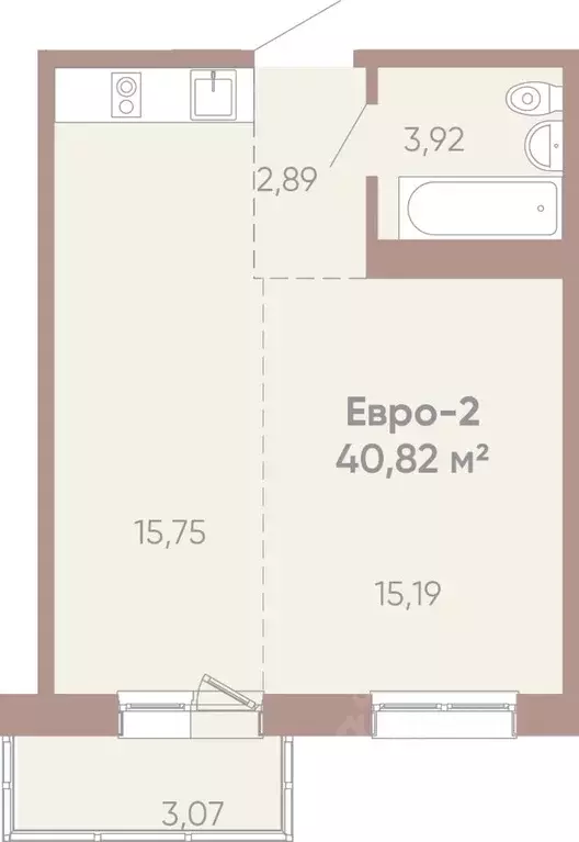 1-к кв. Иркутская область, Иркутск Советская ул., 109/3 (40.82 м) - Фото 0