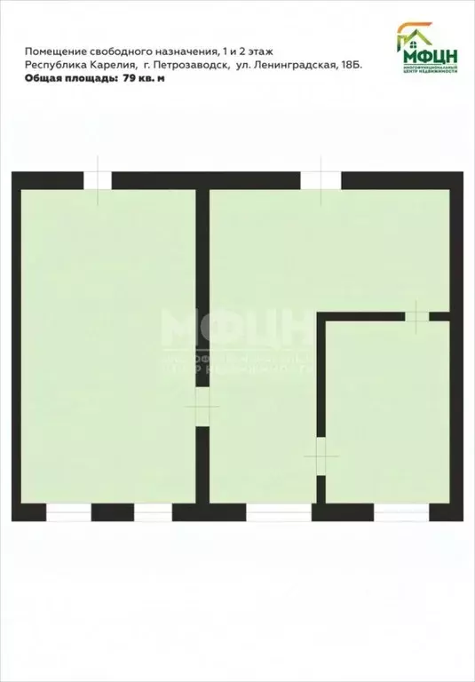 Офис в Карелия, Петрозаводск Ленинградская ул., 18Б (79 м) - Фото 2