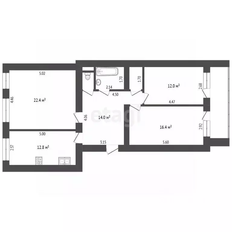 3-к кв. Крым, Симферополь просп. Победы (84.0 м) - Фото 1