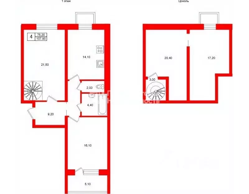 4-к кв. Санкт-Петербург, Санкт-Петербург, Сестрорецк ул. Николая ... - Фото 2