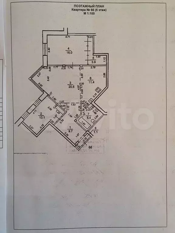 2-к. квартира, 78 м, 5/6 эт. - Фото 0