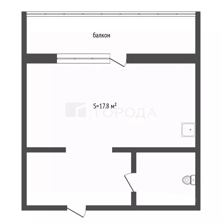 Студия Алтайский край, Барнаул ул. Кутузова, 16Б (17.8 м) - Фото 2