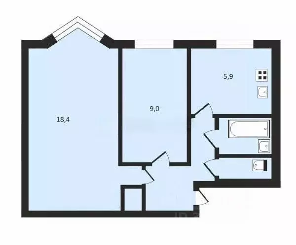 2-к кв. Санкт-Петербург ул. Политрука Пасечника, 5к2 (42.7 м) - Фото 0