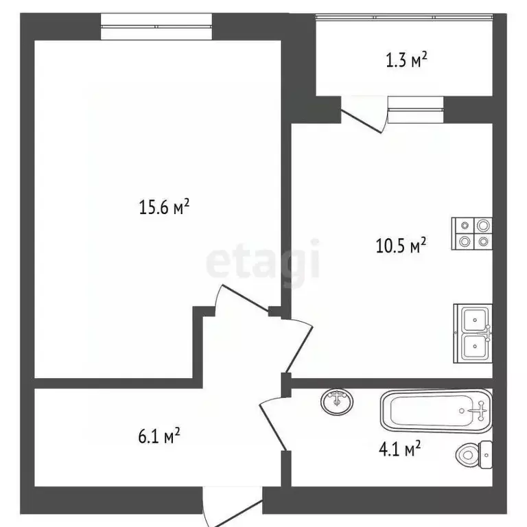 1-к кв. Владимирская область, Муром ул. 2-я Новослободская, 6А (36.7 ... - Фото 1