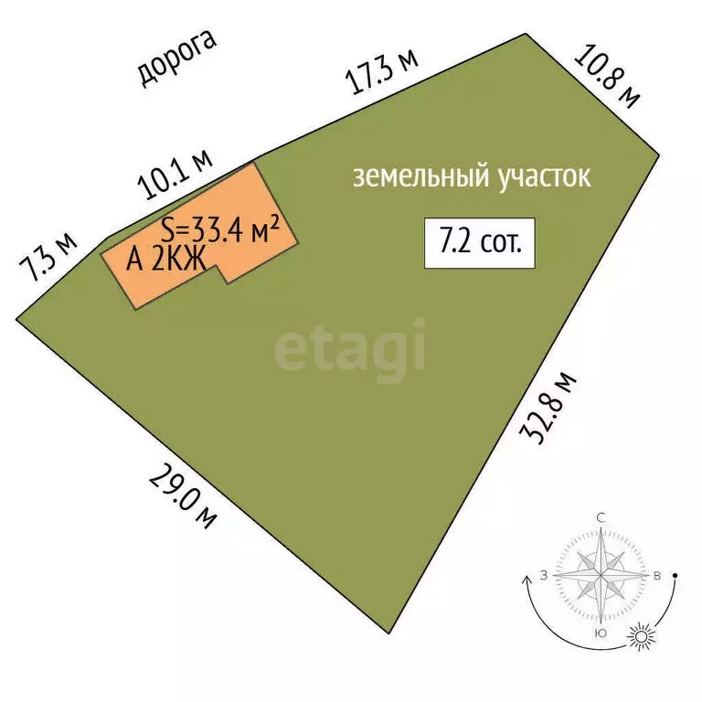 Дом в Тюменский район, СНТ Целинное, Сосновый переулок (33.4 м) - Фото 0