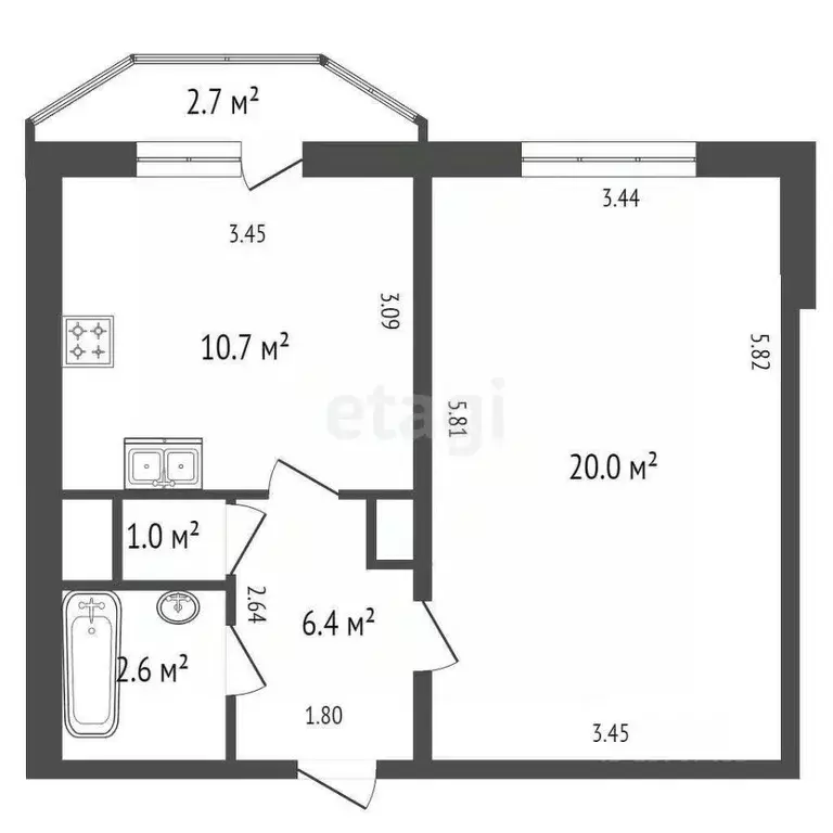 1-к кв. Санкт-Петербург Богатырский просп., 48к1 (40.7 м) - Фото 1