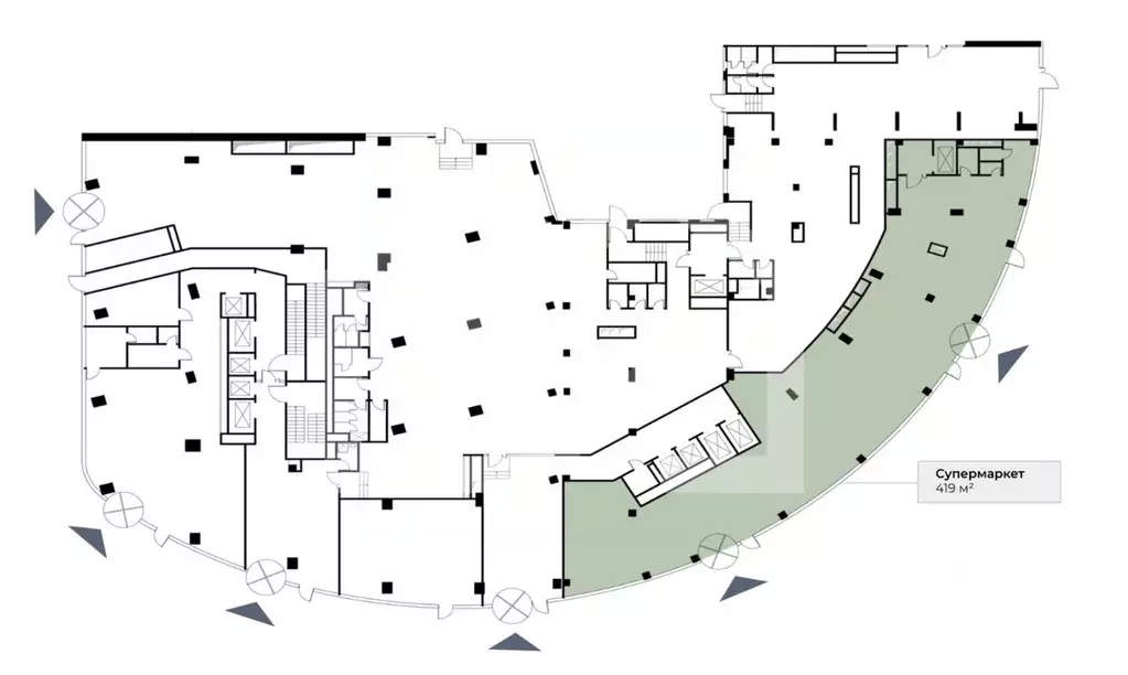 Торговая площадь в Москва ул. Маршала Прошлякова, 23 (419 м) - Фото 2
