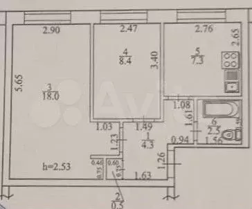 2-к. квартира, 45 м, 2/2 эт. - Фото 0