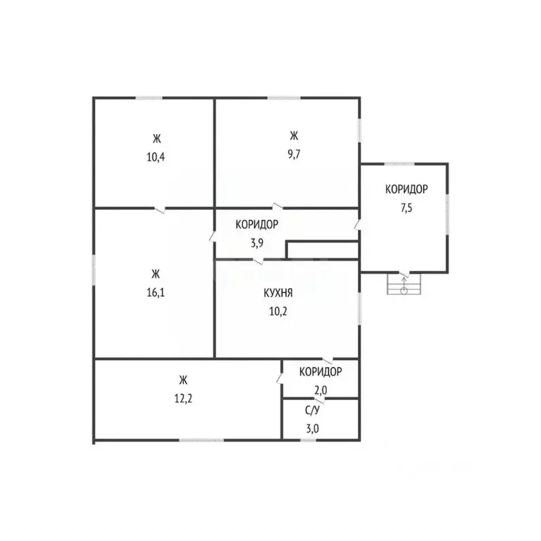 Дом в Адыгея, Майкоп Крестьянская ул. (75 м) - Фото 2