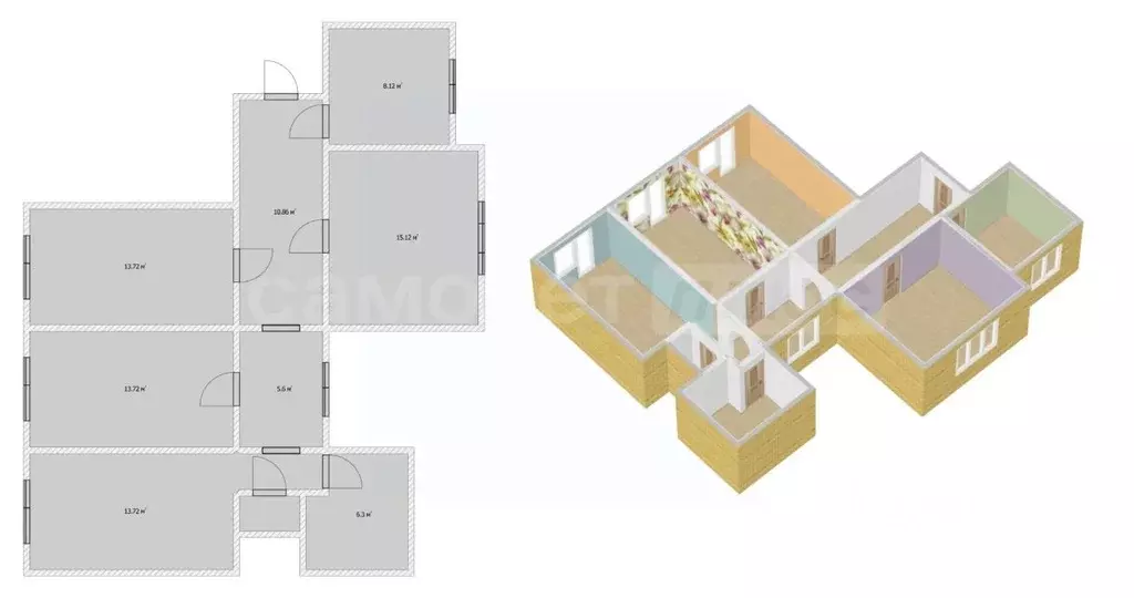 4-к кв. Московская область, Одинцово ул. Говорова, 38 (84.6 м) - Фото 2