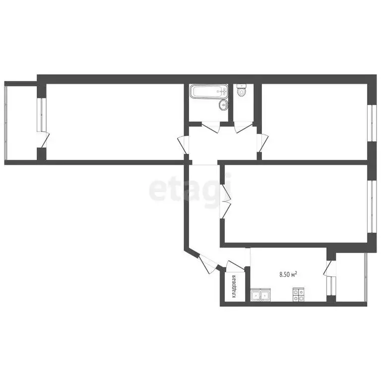 3-комнатная квартира: Коломна, улица Сапожковых, 9 (70.1 м) - Фото 0